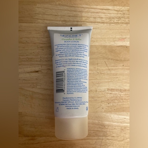 4/$25 Seacret from the Dead Sea cucumber & melon body lotion. Made in Israel - Picture 3 of 5